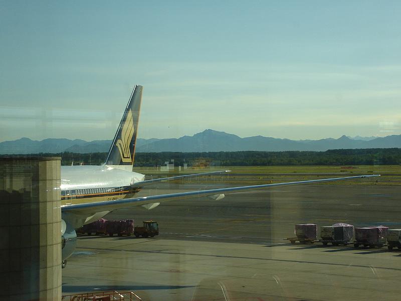 DSC00998.JPG - At Milan's Malpensa airport with the Italian Alps in the background. 12 July 2007