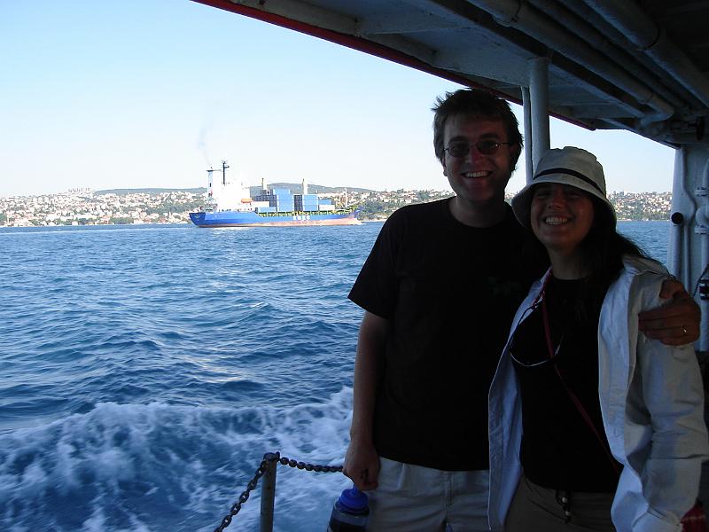 DSC01348.JPG - Andrew and Brenda on the ferry. 16 July 2007