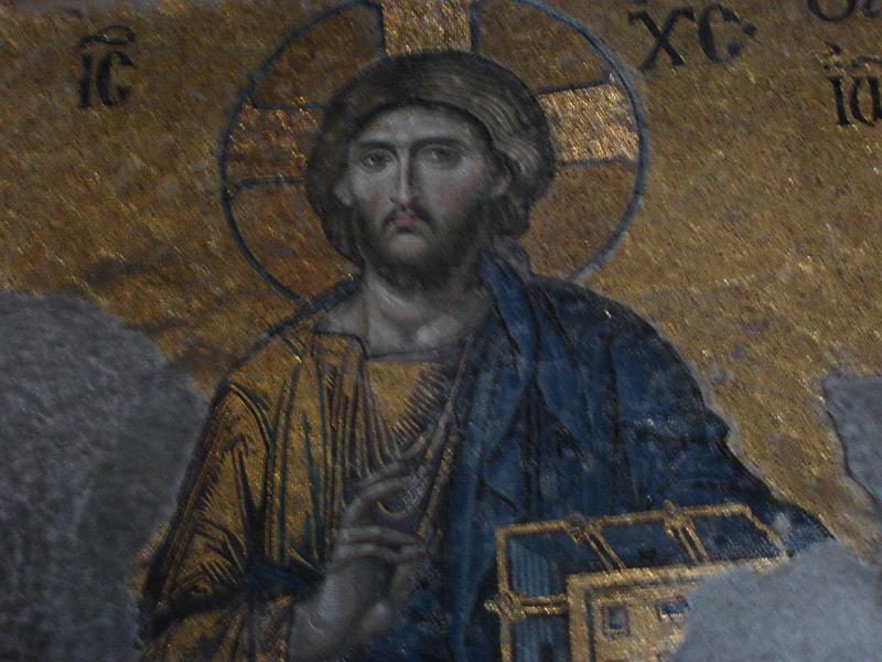 DSC01364.JPG - Deesis: Judgement Day.  Close up of Jesus Christ.  12th century. 17 July 2007