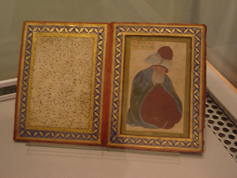 DSC01377.JPG - Depiction of Rumi, part of a display of the life of this mystic. 17 July 2007