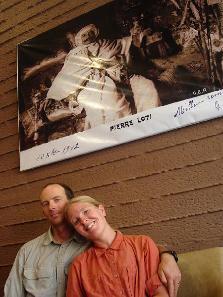 DSC01385.JPG - Matt and Gretchen in the Gazel Pasta and Cafe Restaurant in Pierre Loti's House. 17 July 2007