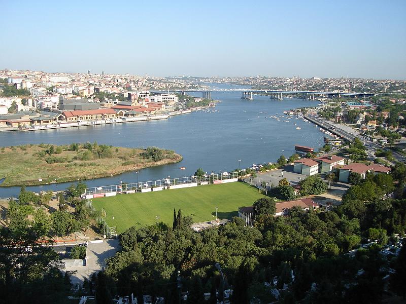 DSC01415.JPG - Istanbul as sunset approaches, taken from the end of the Golden Horn and Pierre Loti Park. 17 July 2007