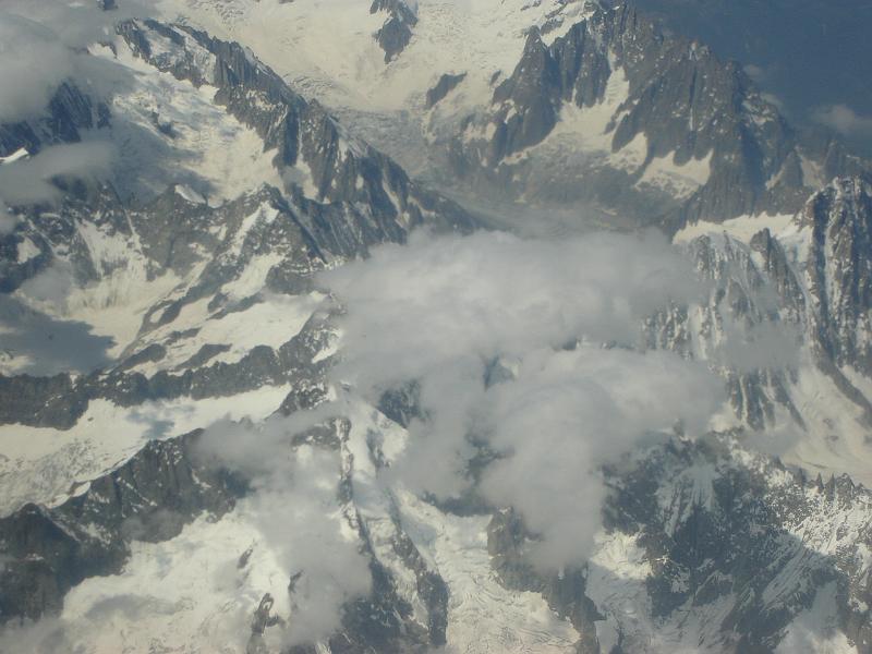 DSC01450.JPG - Wilderness and peaks of the Italian Alps from the window of a plane. 18 July 2007
