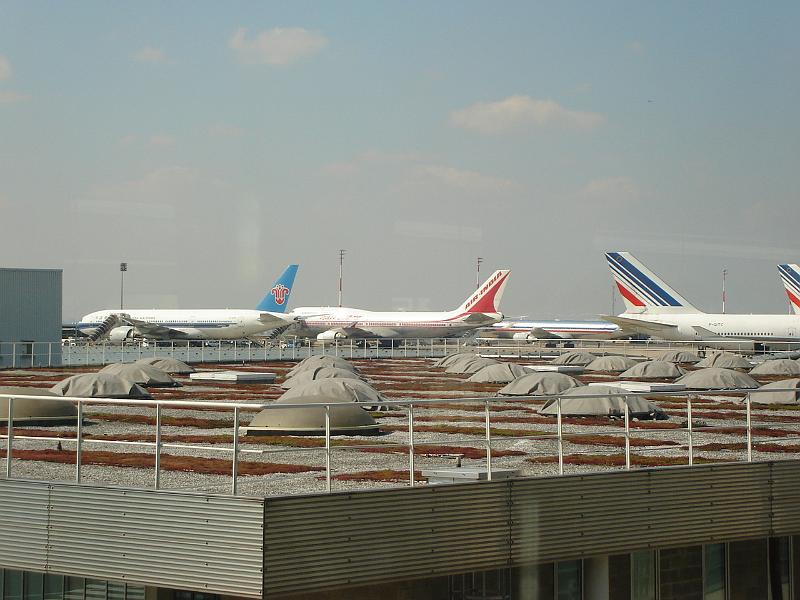 DSC02304.JPG - The view outside Charles de Gaulle airport.  Paris 16 April 2008