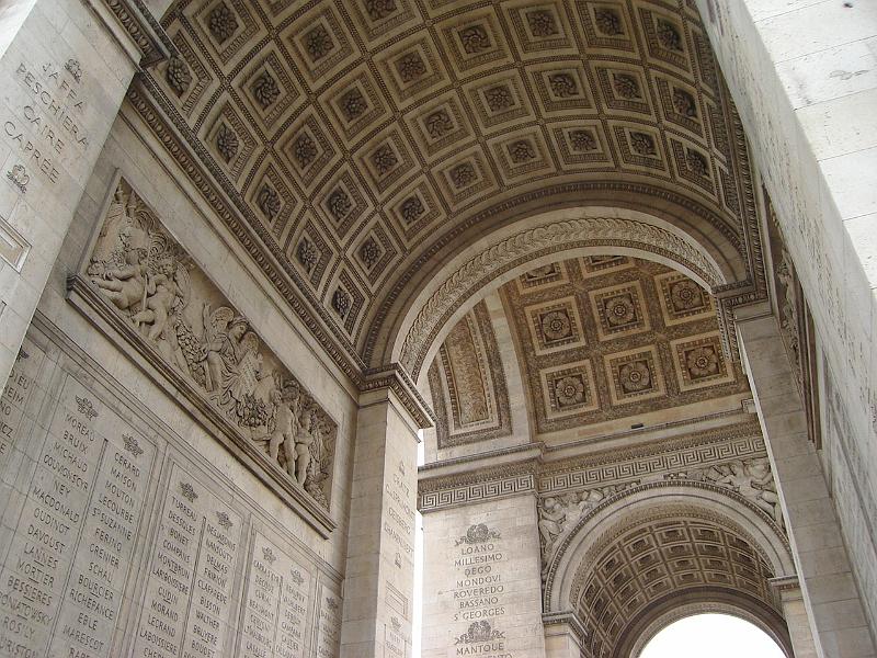 DSC02337.JPG - Interior of the Arc de Triomphe.  Paris 17 April 2008