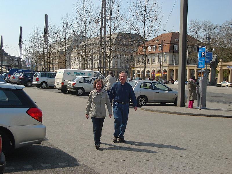 DSC02349.JPG - Dorothea met us at the Karlsruhe Hauptbahnhof. 18 April 2008