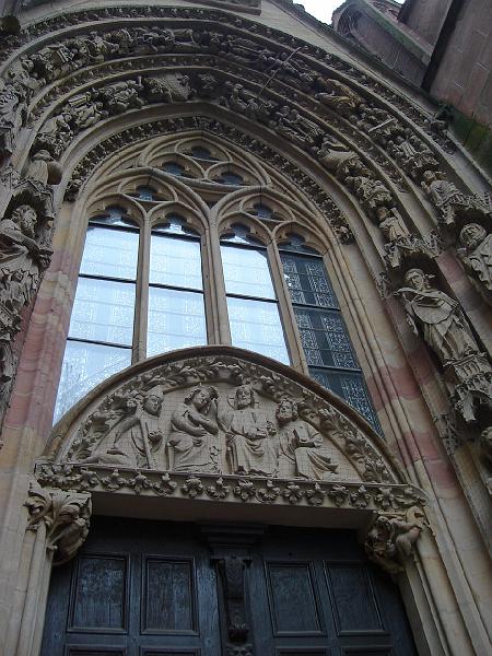 DSC02362.JPG - Above the door of the Cathedral of St. Peter in Worms.  Germany 19 April 2008