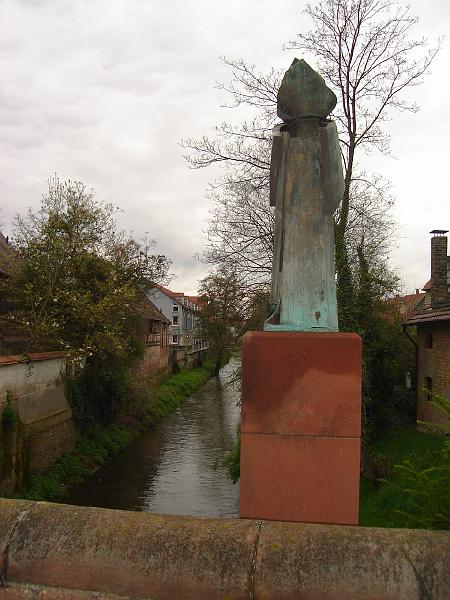 DSC02372.JPG - Statue of St. Nicholas on the walk to the Imperial Cathedral at Speyer.  Germany 19 April 2008