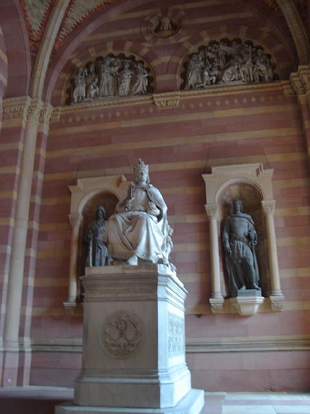 DSC02381.JPG - Statuary of the emperors resting at the Imperial Cathedral at Speyer.  Germany 19 April 2008