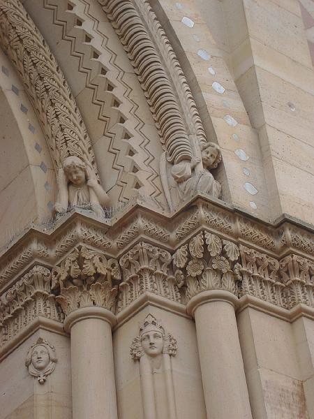DSC02384.JPG - Detail of the arches, the Imperial Cathedral at Speyer.  Germany 19 April 2008