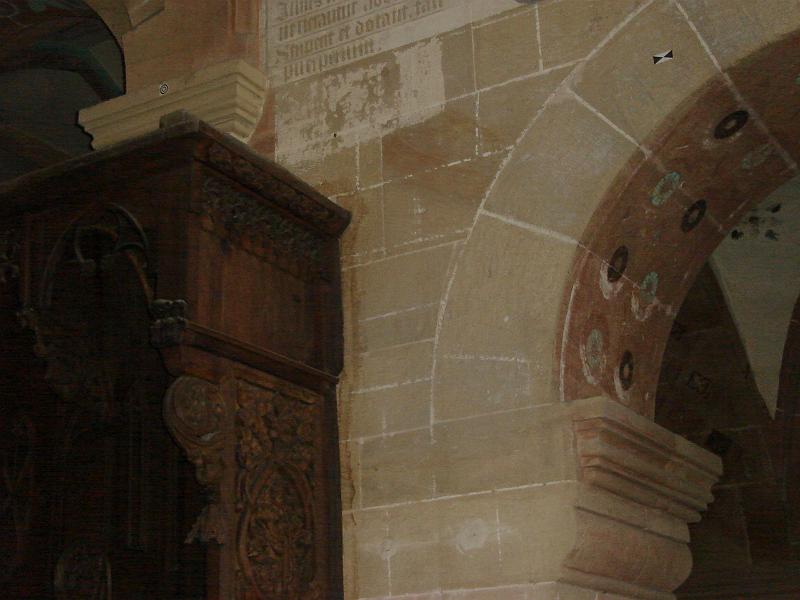 DSC02399.JPG - Part of the choir and an arch, Maulbronn Monastery.  Germany 20 April 2008