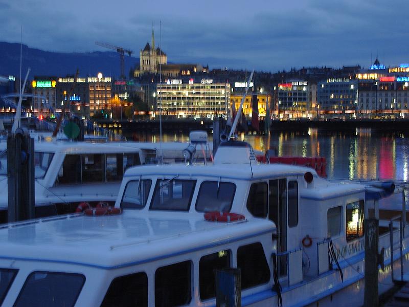 DSC02455.JPG - Dusk in Geneva Switzerland 21 April 2008