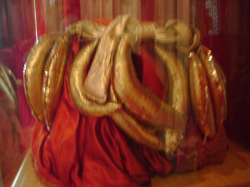 DSC02508.JPG - Josephine Baker's banana skirt.  The third banana from the left is missing.  The story is that she was once working with Shirley's dad, Fred, and asked him if he liked bananas.  When he said yes, she gave him one from her skirt.  If this story isn't  true, it should be. 23 April 2008