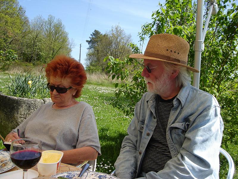 DSC02558.JPG - Shirley and Albert at Rauffet.  France 24 April 2008