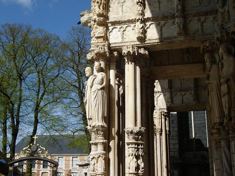 DSC02592.JPG - Carved entry ways and arches.  Chartres Cathedral France 25 April 2008
