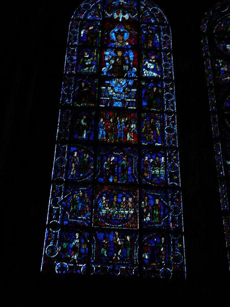DSC02599.JPG - A stained glass window from Chartres Cathedral.  Chartres France 25 April 2008