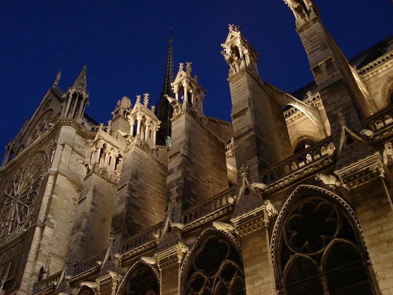 DSC02635.JPG - Notre Dame at twilight.  Paris France 26 April 2008