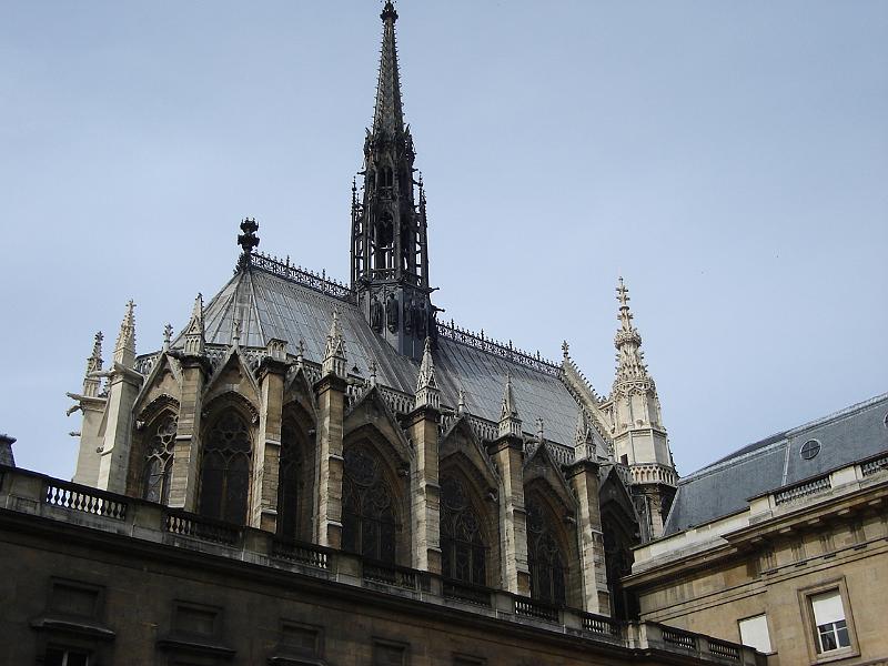 DSC02653.JPG - Exterior of Sainte Chapelle.  Paris France 27 April 2008