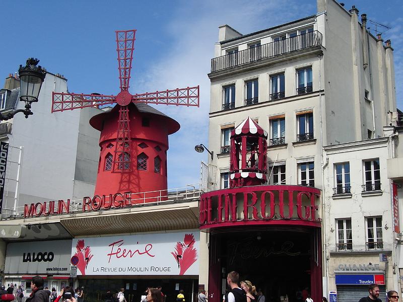 DSC02659.JPG - Moulin-Rouge, a Paris institution.  The Red Windmill.  France 27 April 2008