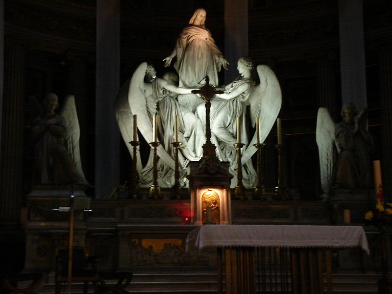DSC02677.JPG - The altar of Ste. Marie de la Madeleine Church.  Paris France 27 April 2008