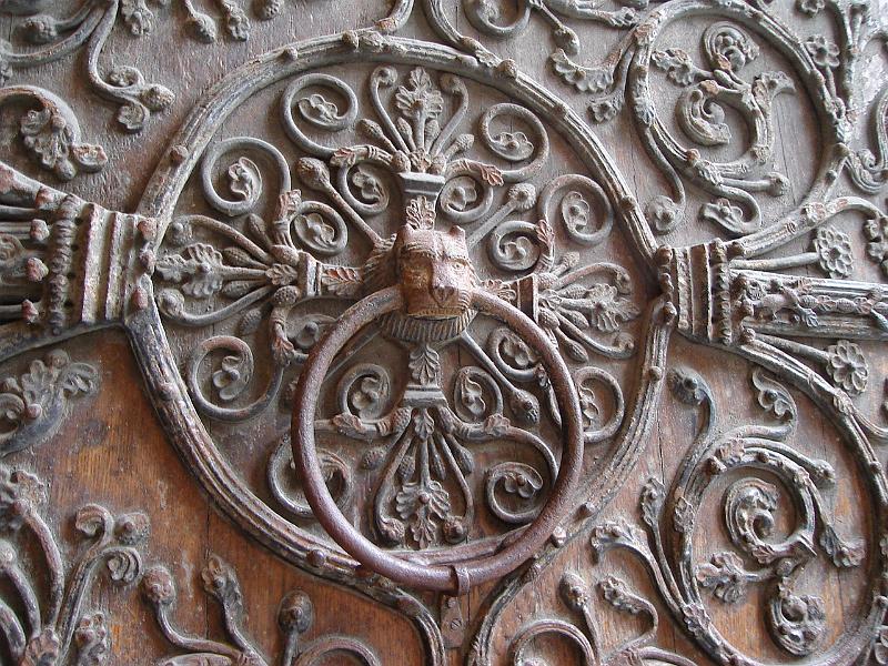 DSC02687.JPG - A knocker from one of the doors at Notre Dame.  Paris France 28 April 2008