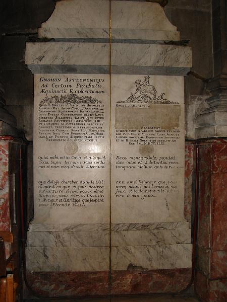 DSC02691.JPG - Inscription on the meridian marker in Saint Sulpice.  Paris France 28 April 2008