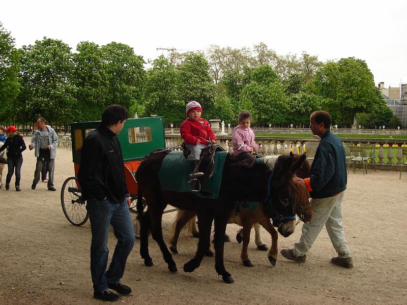 DSC02696.JPG - Children and ponies in the Jardin du Luxembourg.  Paris France 28 April 2008