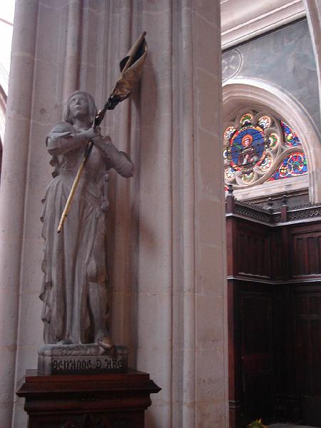 DSC02714.JPG - A statue of Jean d'Arc in St. Germain L'Auxerrois.  Paris France 28 April 2008