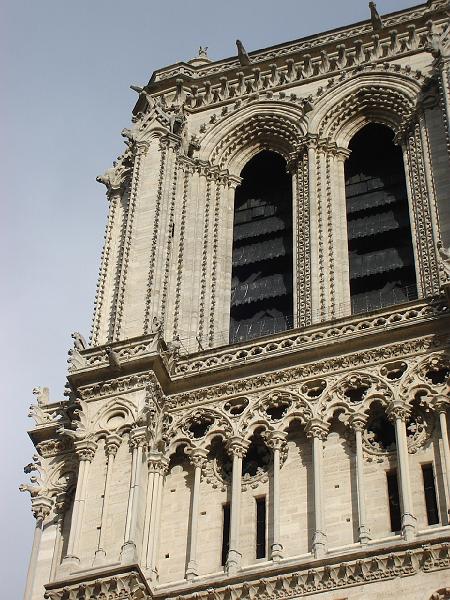 DSC02719.JPG - The most famous gargoyle, actually a chimera, at Notre Dame.  This is the one with his chin on his hands.  He is there.  Judy spotted him. 28 April 2008
