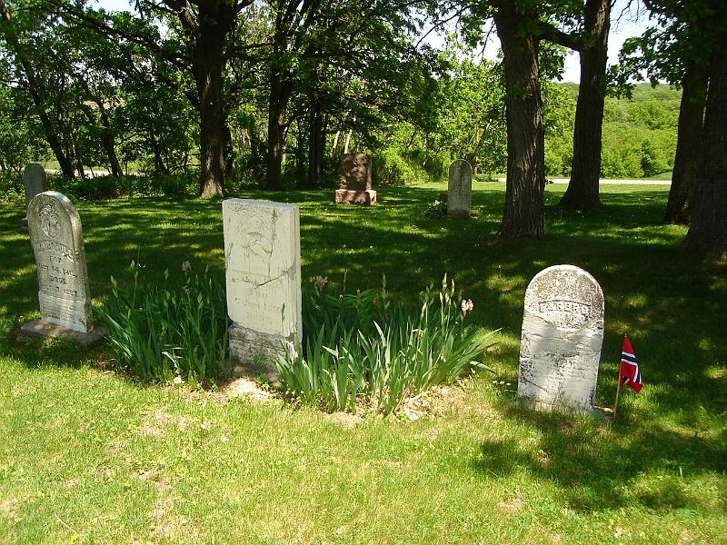 DSC01110.JPG - The Hauge Log Church cemetery.  29 May 2009