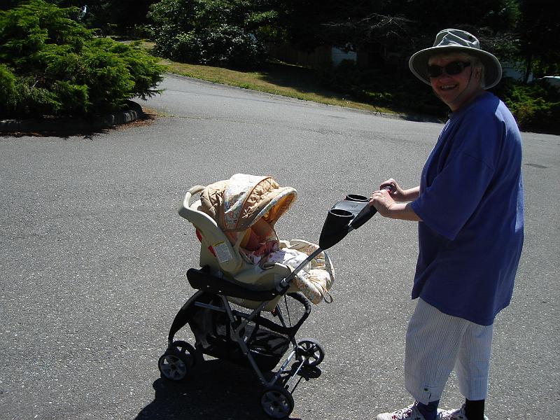 DSC01334.JPG - Sebastian and grandma on a stroller ride. 22 July 2009