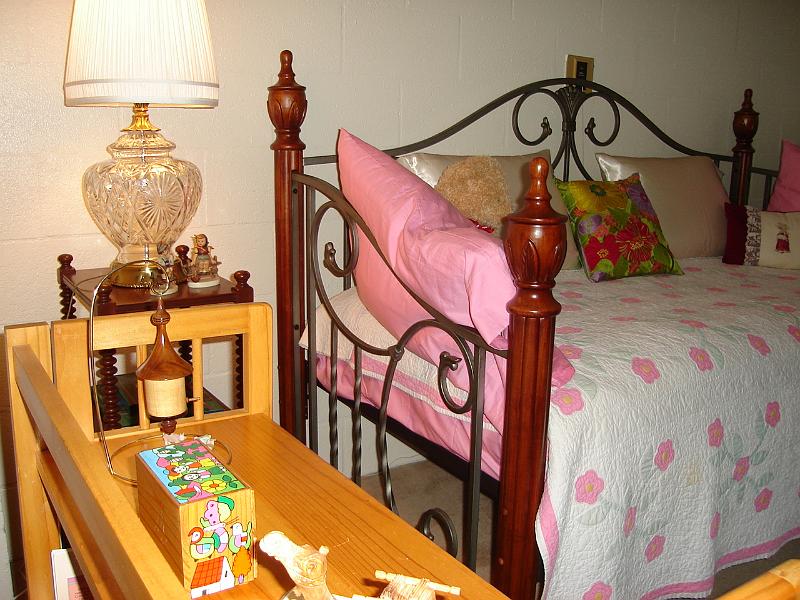 DSC01390.JPG - Ramona's other book case and the foot of her new day bed. 8 August 2009