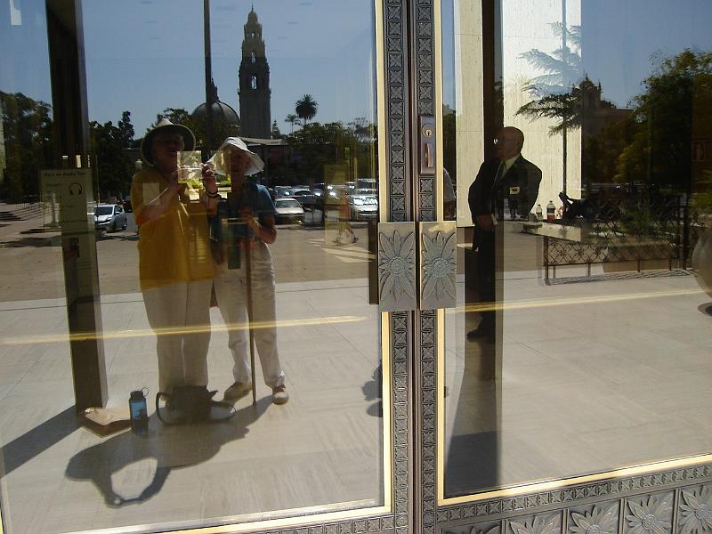 DSC01420.JPG - Ramona and Judy in front of the Timken Museum of Art, Balboa Park. 9 August 2009