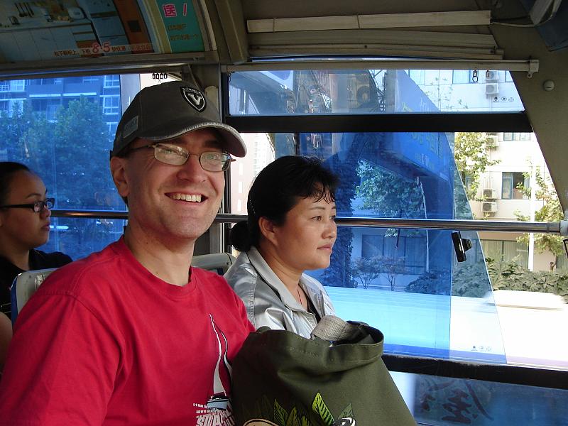 DSC02025.JPG - Andrew riding the #100 bus. 24 October 2009