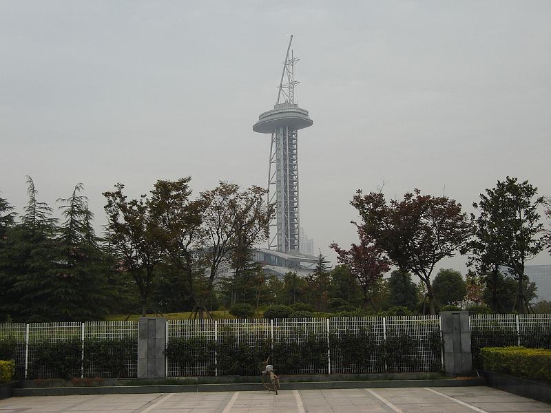 DSC02174.JPG - Part of the Olympic Stadium.  (We don't know why it is called "Olympic" because, as far as we know, there has never been an Olymics in Nanjing.) 27 October 2009