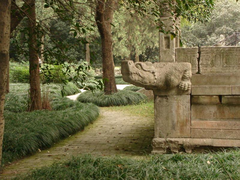 DSC02227.JPG - Some of the excavated ruins of the Xiaoling Tomb of the Ming Dynasty. 28 October 2009