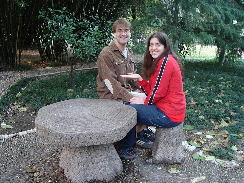 DSC02516.JPG - Andrew and Brenda in one of the garden areas on the campus of Nanjing University. 1 November 2009