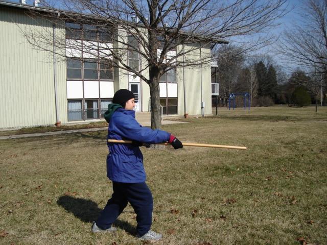 DSC00159.JPG - Brenda and stick. 25 February 2006