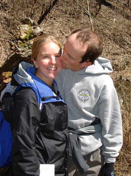 DSC00268.JPG - Gretchen and Matt at Pheasant Branch. 26 March 2006