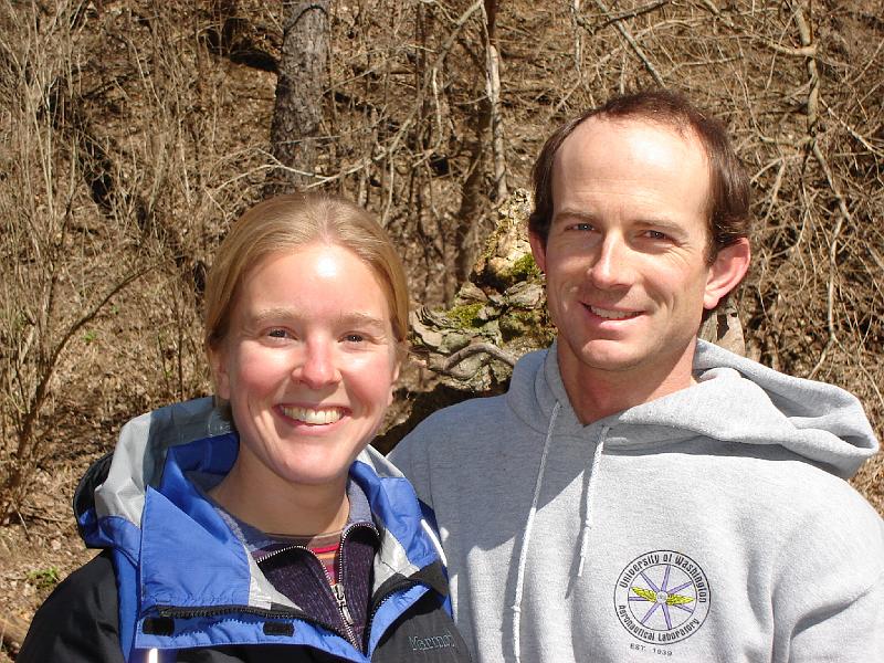 DSC00270.JPG - Gretchen and Matt at Pheasant Branch. 26 March 2006
