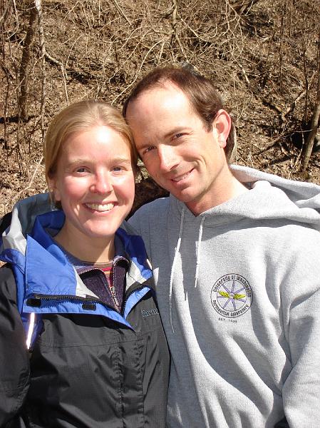 DSC00272.JPG - Gretchen and Matt at Pheasant Branch. 26 March 2006