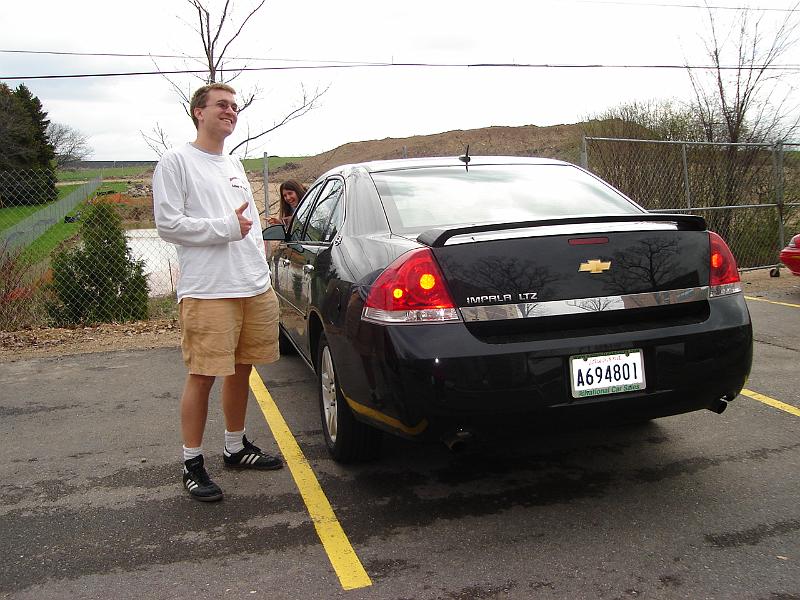 DSC00871.JPG - Andrew's excellent parking accomplishment!  Brenda agrees. 27 April 2007