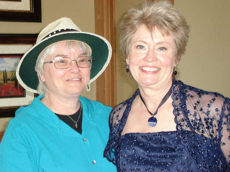 DSC00883.JPG - Judy and Carol, MOB, at reception. 28 April 2007