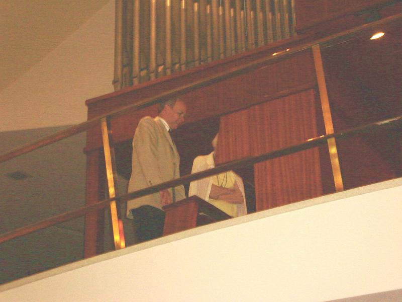 DSC00964_00.JPG - Bruce getting ready for his organ concert at Sinsinawa. 27 June 2007
