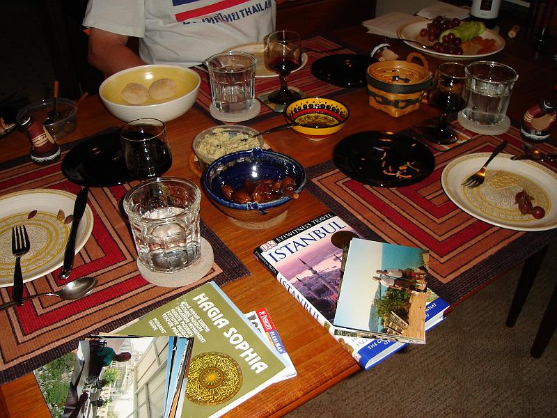 DSC00977.JPG - Some of the books and pictures Bruce brought to show us. 5 July 2007