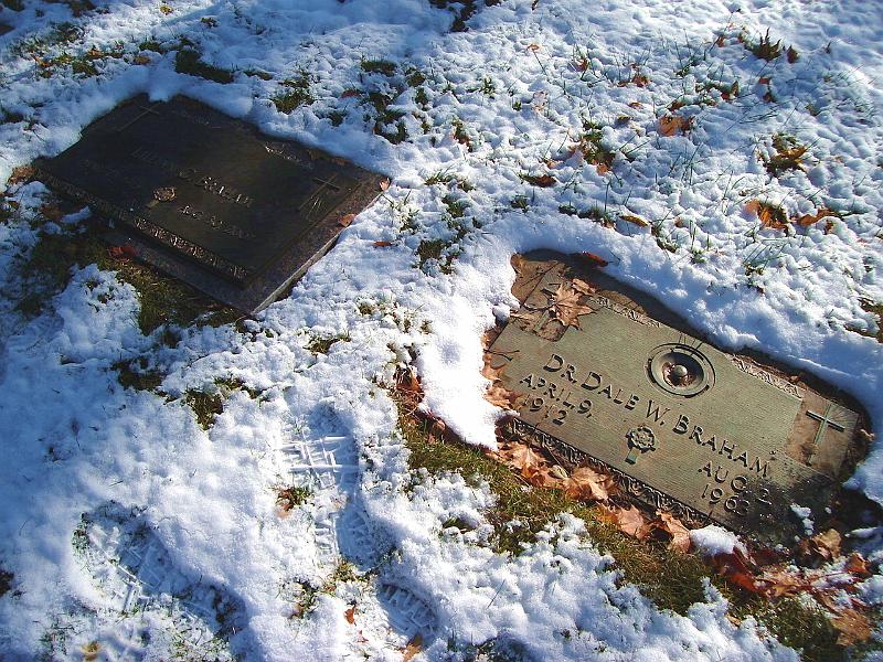 DSC02102.JPG - Lillian's and Dale's markers at Wisconsin Memorial Park, Brookfield Wisconsin. 23 November 2007