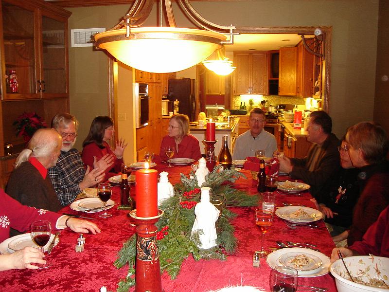 DSC02173.JPG - Lee, John, Phyllis, Deb, Randy, Bill, Mary, and Lonnie at Food and Fellowship. 22 December 2007