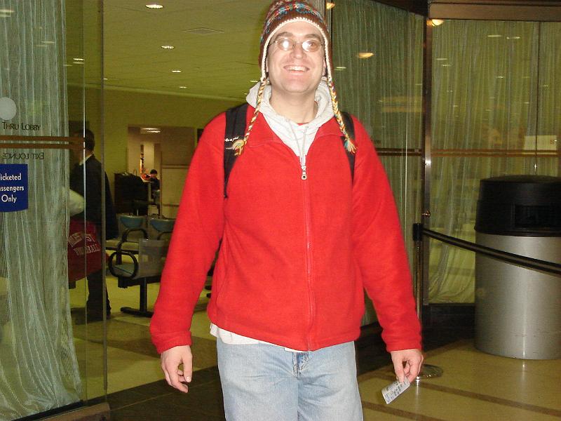 DSC02234.JPG - Andrew on his way to his train to Urbana, "The City of New Orleans", Union Station, Chicago. 21 February 2008