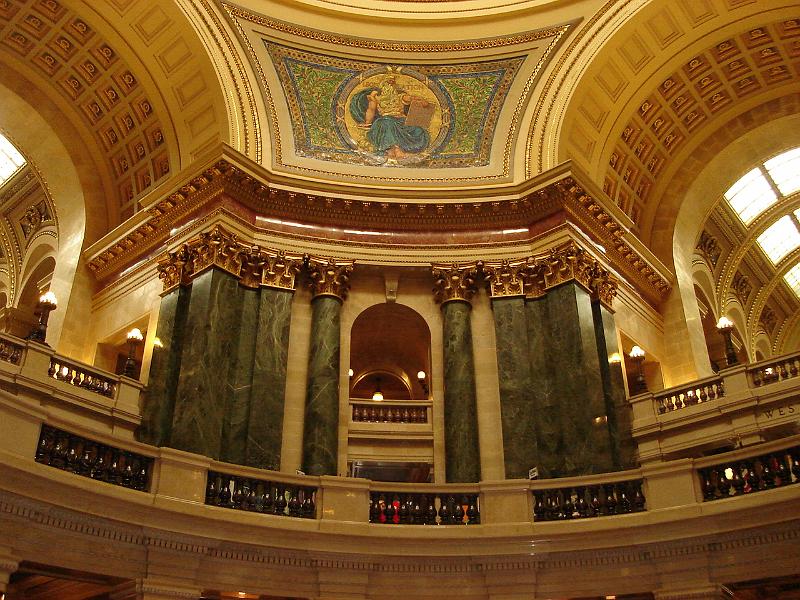 DSC02271.JPG - The "Legislation" mosaic at the Wisconsin State Capitol in Madison. 2 March 2008