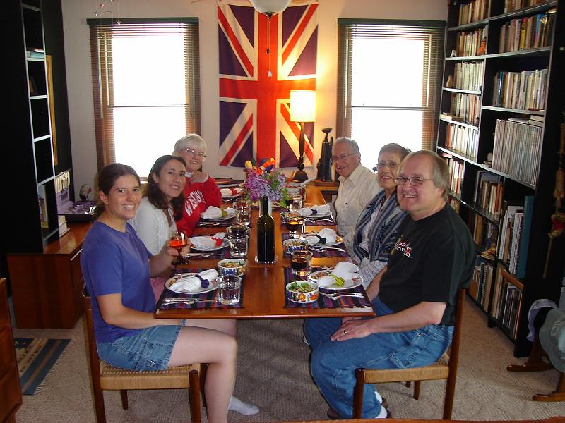 DSC02769.JPG - Brenda, Sara, Judy, Juan B., Amparo, and Bill. 17 May 2008